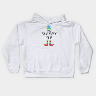 The Sleepy Elf Matching Family Group Christmas Party Kids Hoodie